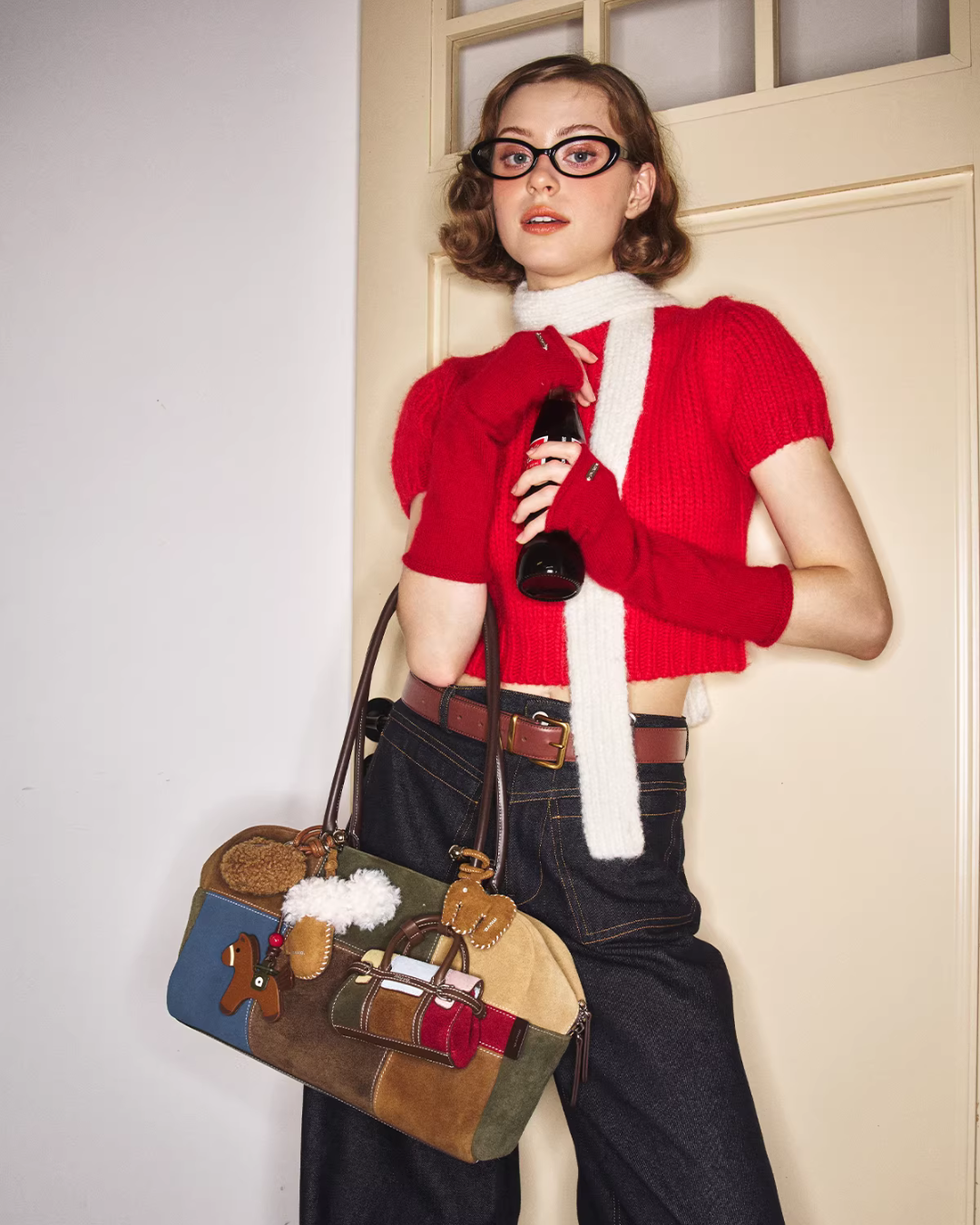 Suede Color Boston Bag MUV0036