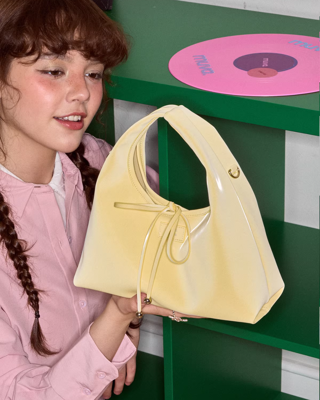 Suede Bow Handbag MUV0001