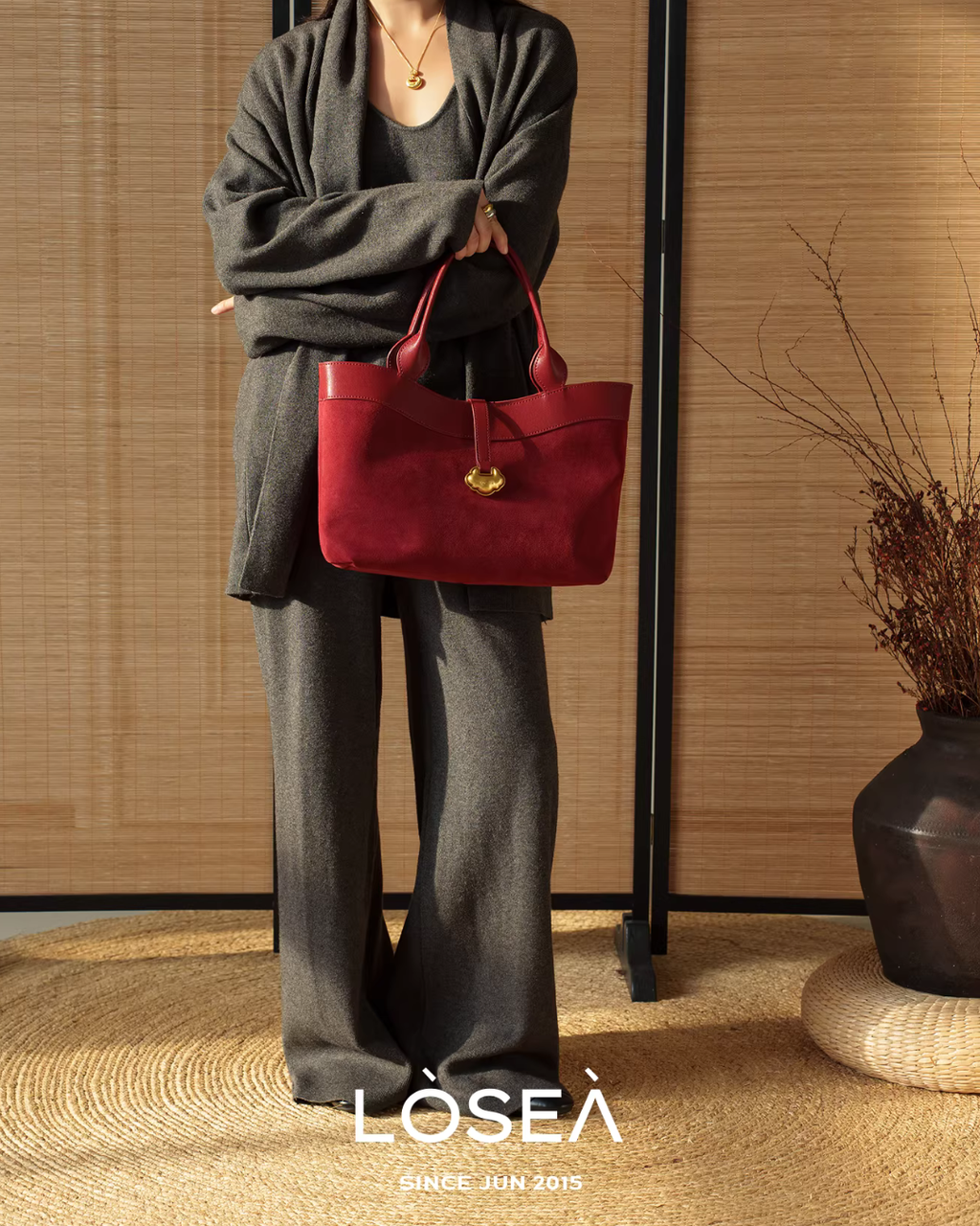 Leather Suede Square Bag LSA0006