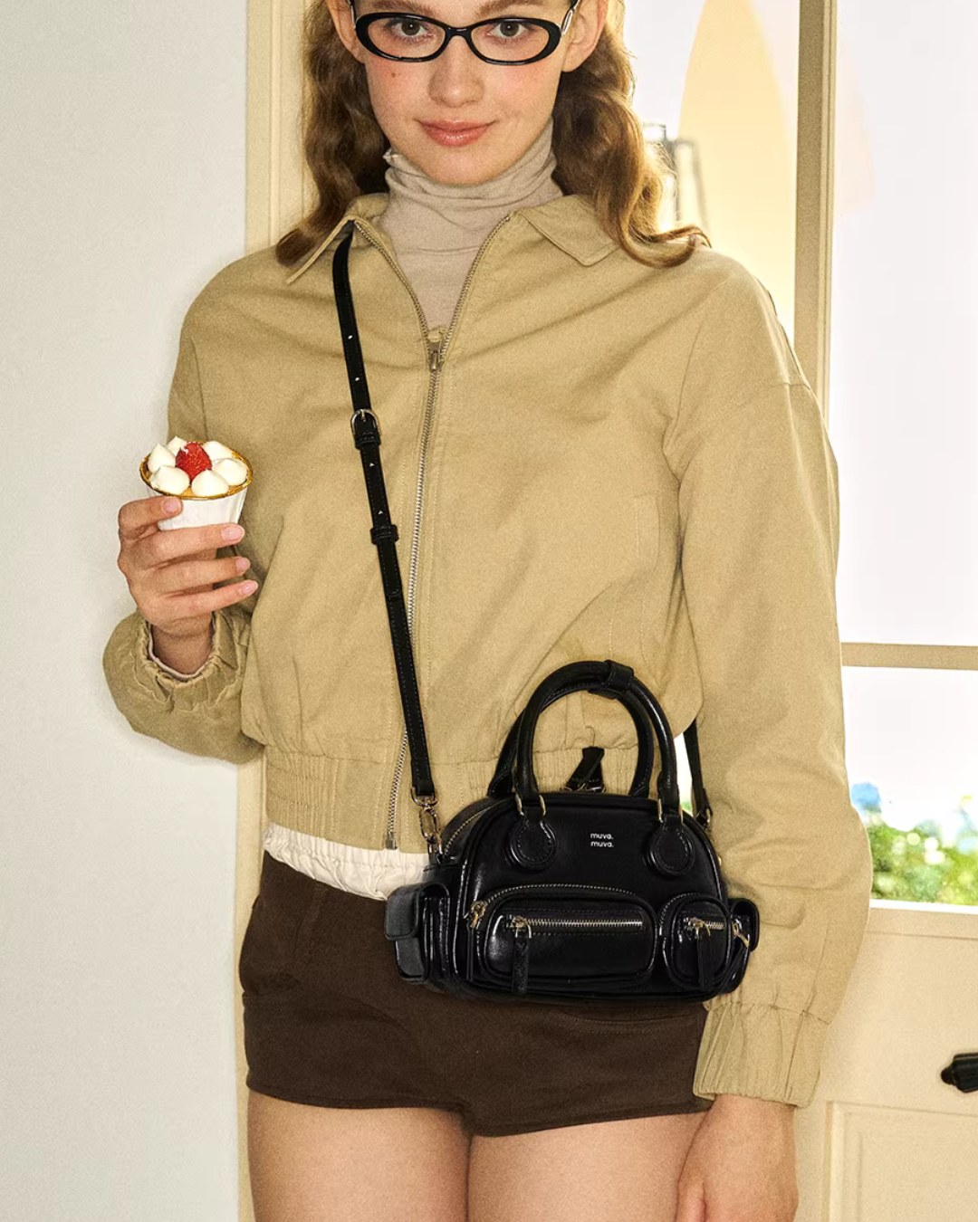 Leather Multiple Pockets Handbag MUV0045