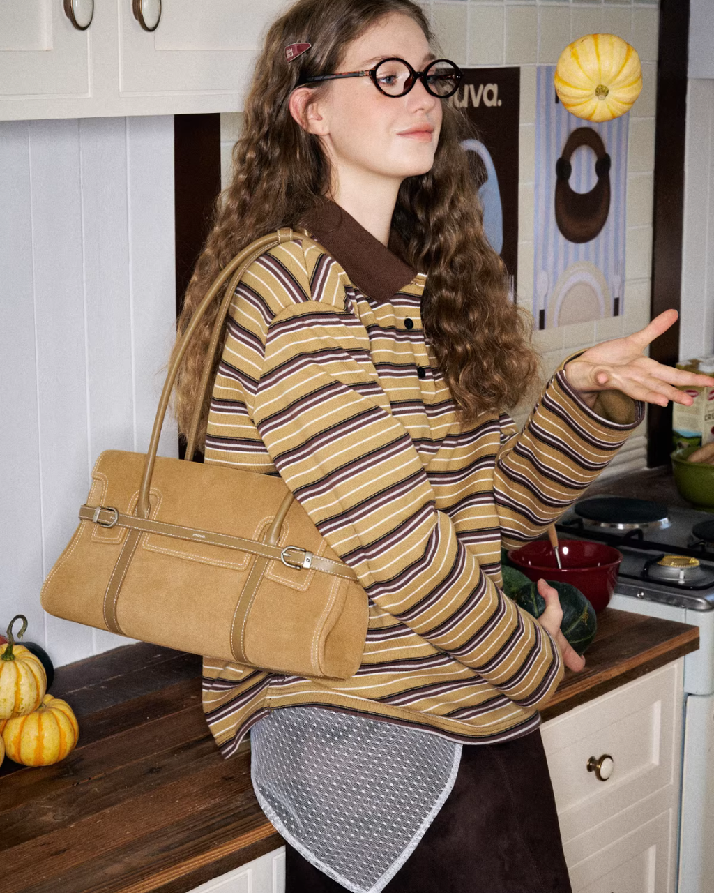 Belt Design Suede Bag MUV0039