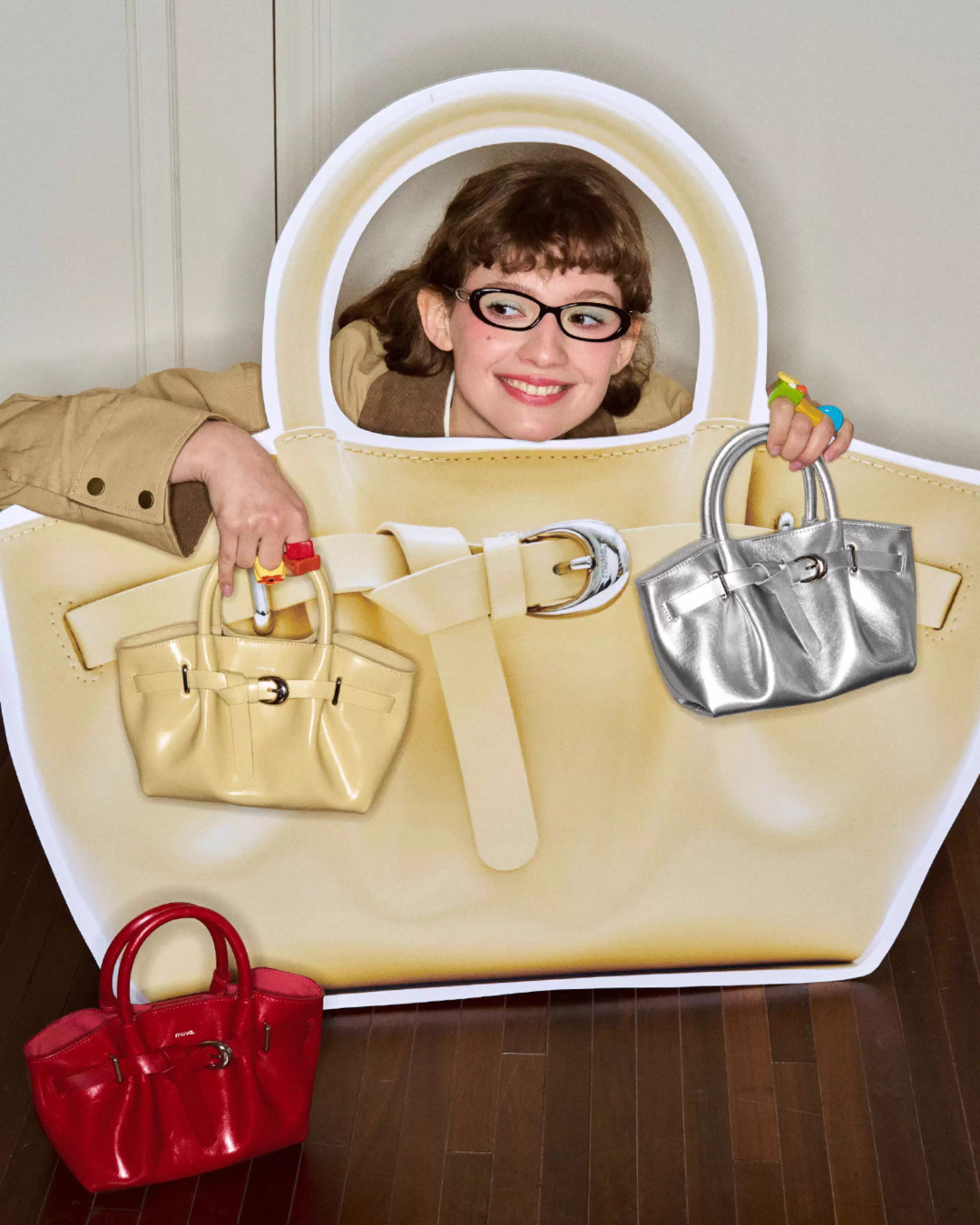 Leather Wrinkled Processed Handbag MUV0025