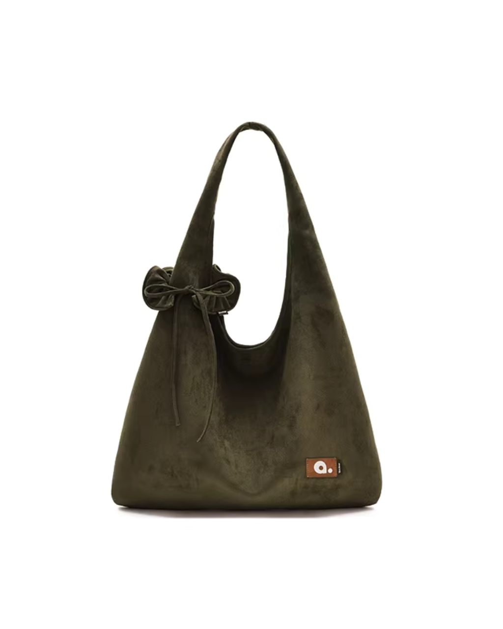 Ribbon Charm Suede Shoulder Bag MUV0049