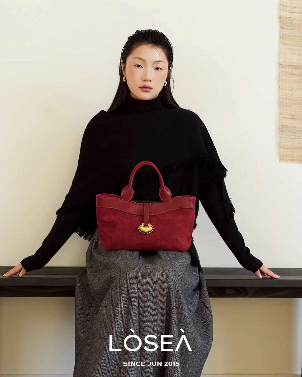 Leather Suede Square Bag LSA0006