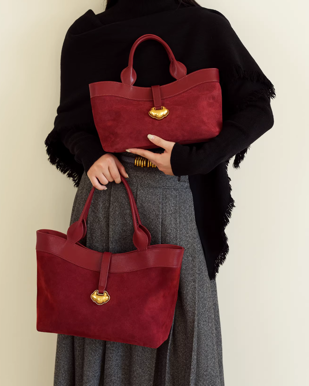 Leather Suede Square Bag LSA0006