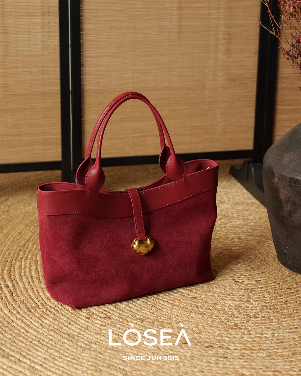 Leather Suede Square Bag LSA0006