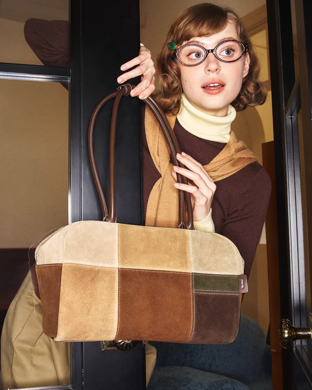 Suede Color Boston Bag MUV0036