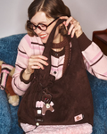 Ribbon Charm Suede Shoulder Bag MUV0049