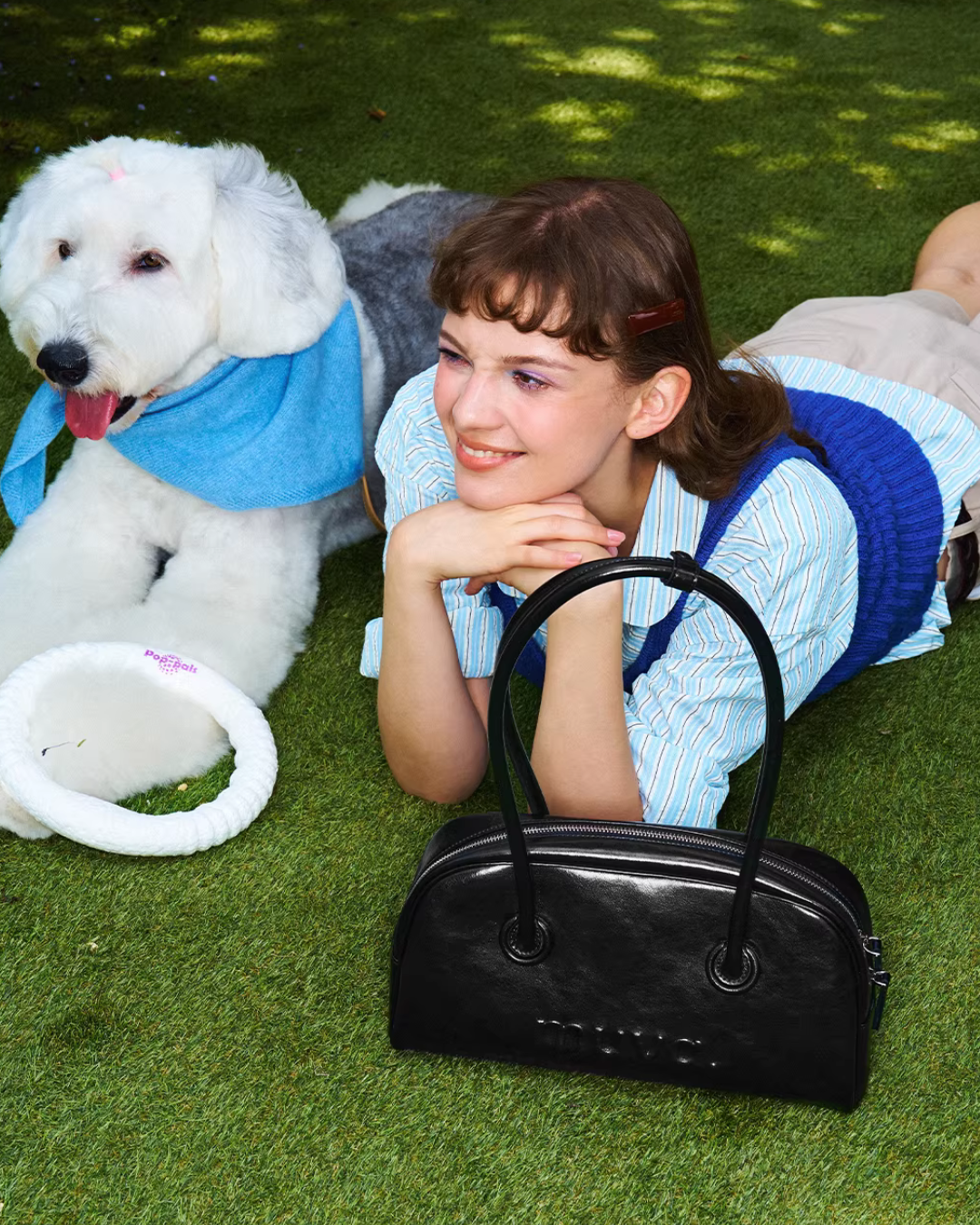 Embossed Logo Leather Bag MUV0041