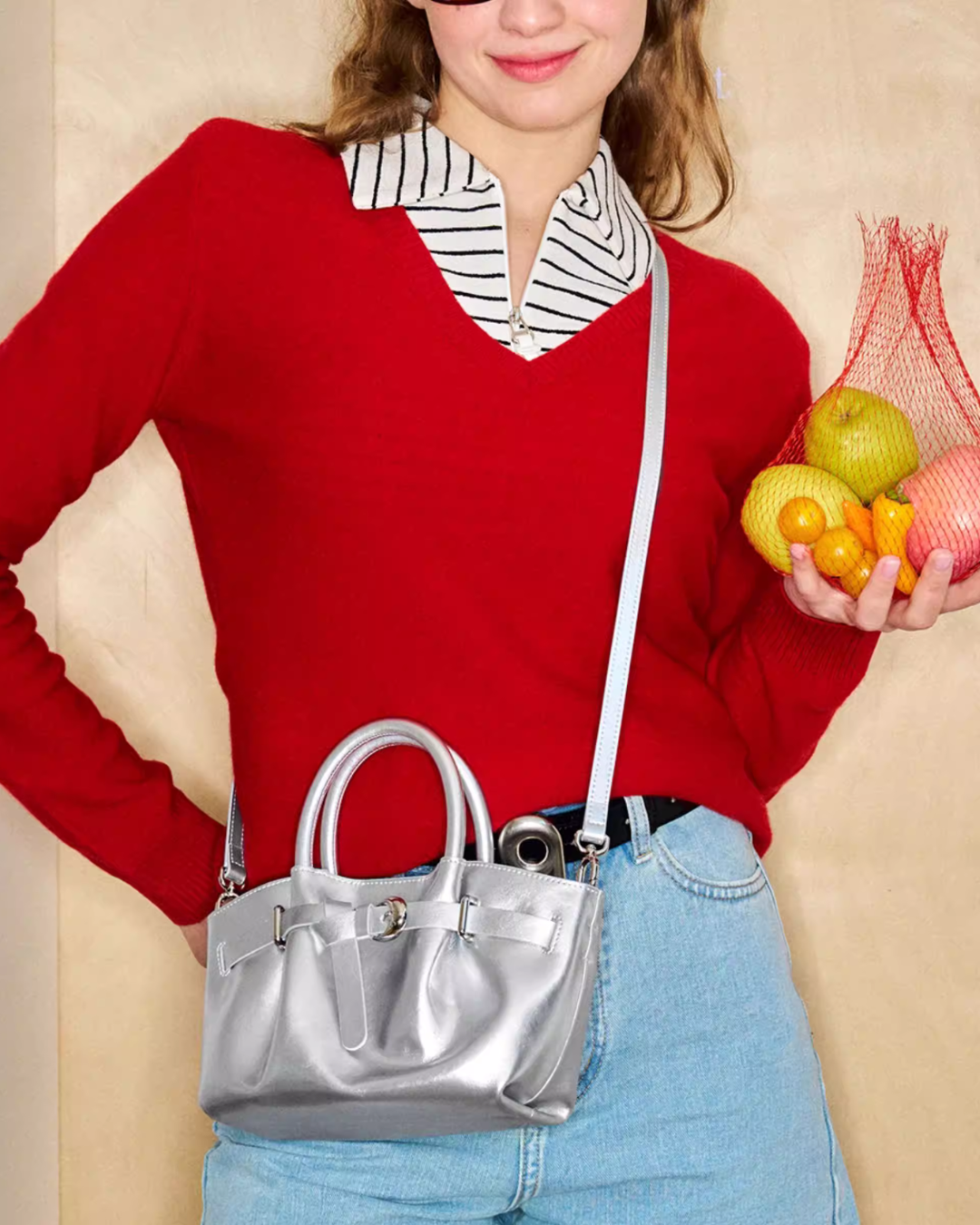 Leather Wrinkled Processed Handbag MUV0025