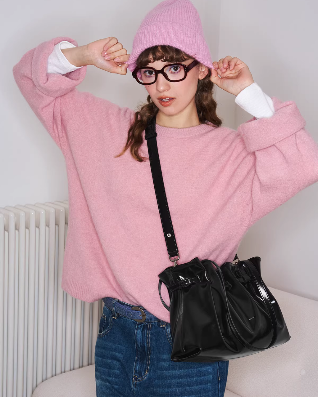 Leather Drawstring Handbag MUV0026