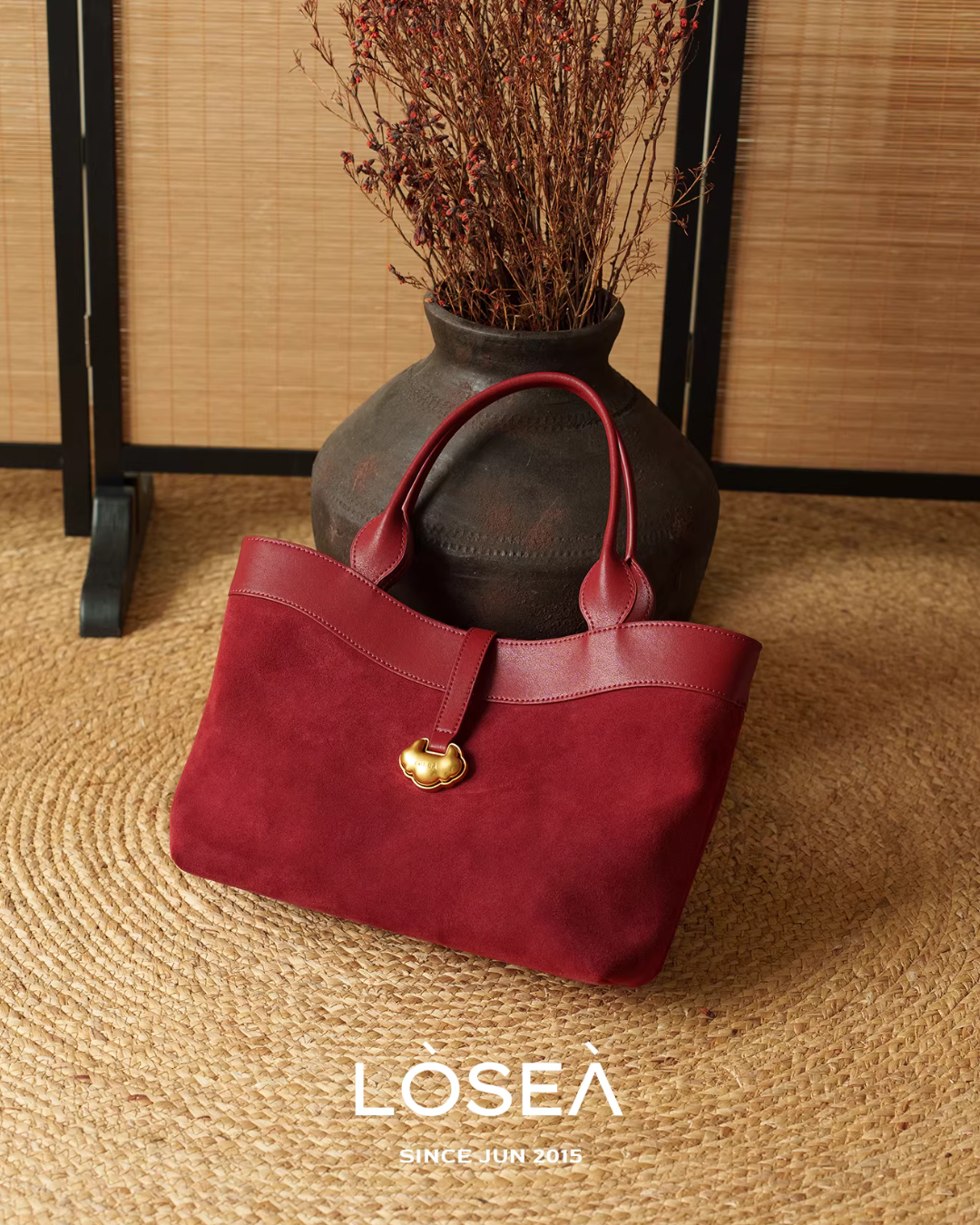 Leather Suede Square Bag LSA0006