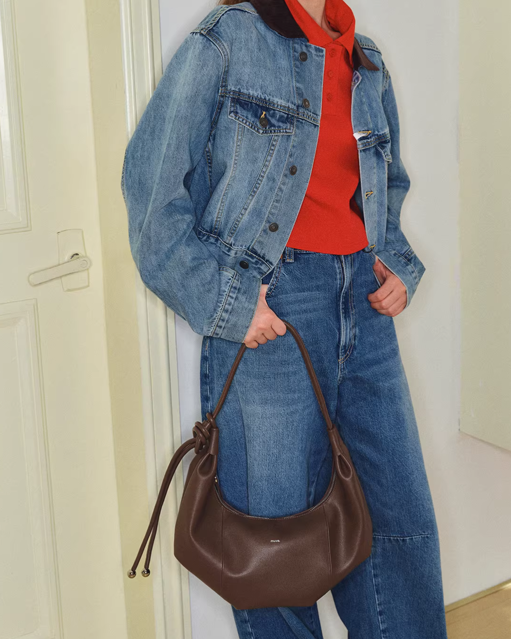 Half Moon Leather Bag MUV0057