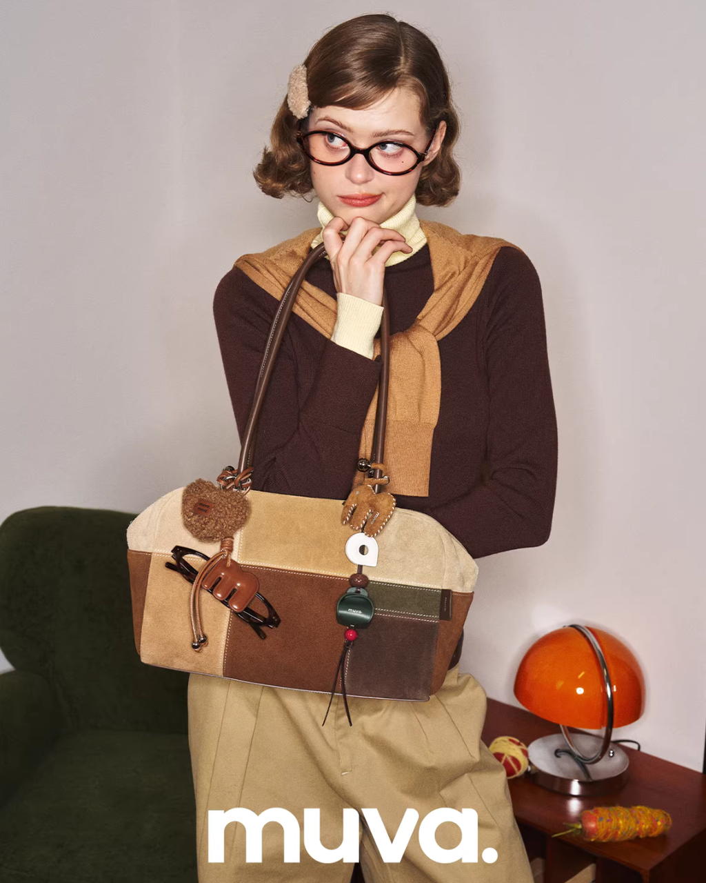 Suede Color Boston Bag MUV0036