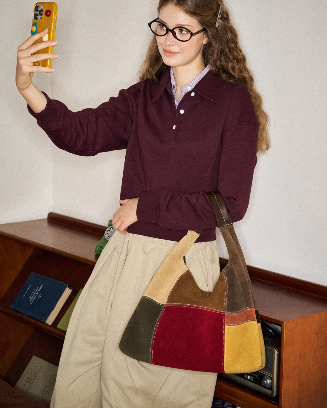 Color-Block Shoulder Bag MUV0037
