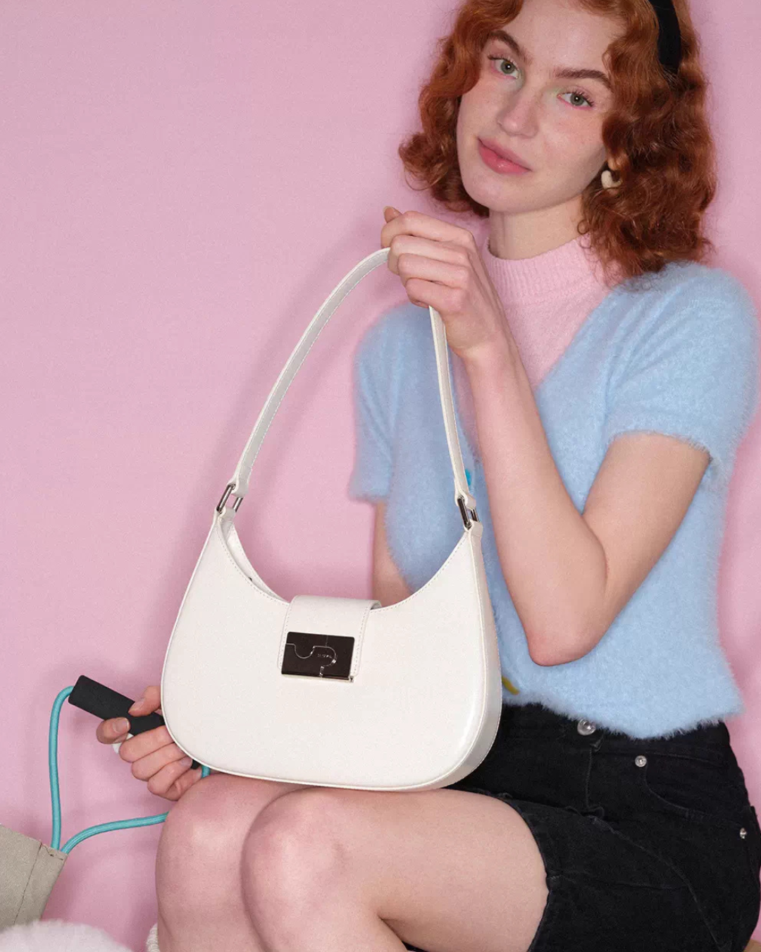 Buckle Leather Shoulder Bag MUV0054