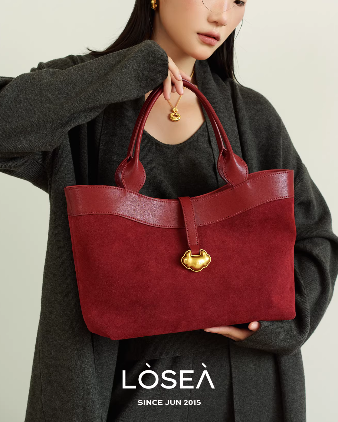 Leather Suede Square Bag LSA0006