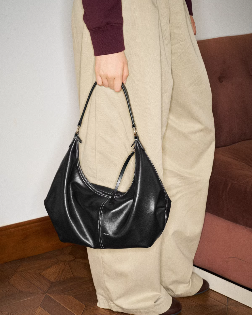 Half Moon Leather Bag MUV0050