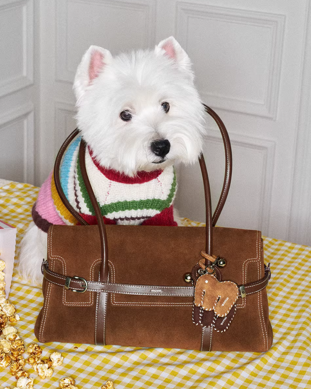 Belt Design Suede Bag MUV0039