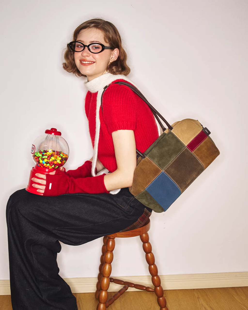 Suede Color Boston Bag MUV0036