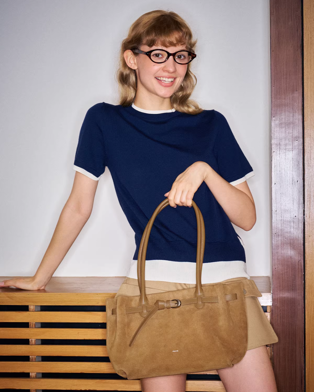 Belt Design Suede Bag MUV0033